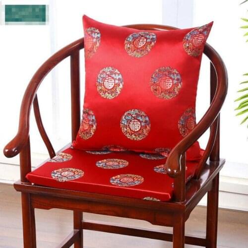 Traditional Chinese Mahogany Furniture Chair Cushion Pillow Suit Living Room Office Dedicated Square Soft Printing Cushion F8236