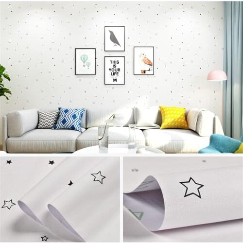 Stars Wallpapers PVC Wall Stickers for Childrens Kids Room Bedroom Self Adhesive Home Decoration Vinyl Film Contact Paper Mural
