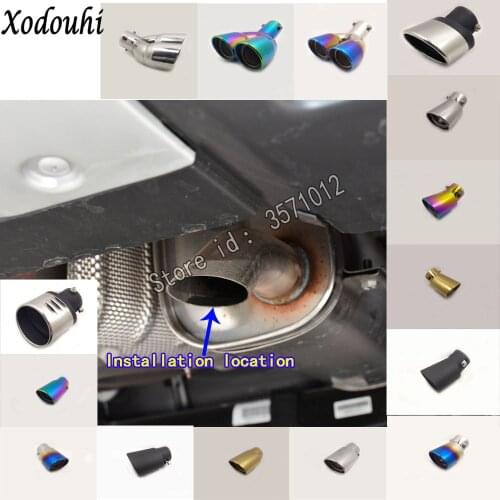 For Peugeot 2008 2014 2015 2016 2017 car cover muffler exterior end pipe dedicate exhaust tip tail outlet ornament vent 1pcs