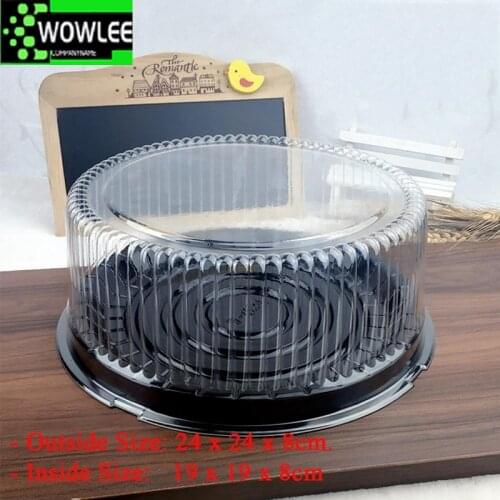 10pcs 8 Inch Transparent Cake Box Plastic Boxes And Packaging Clear Cupcake Muffin Dome Holder Cases Wedding