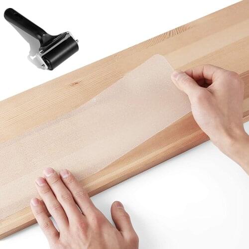 15pcs Precut PEVA Non-Slip Stair Treads 4 24 Inch Clear Anti Skid Adhesive Tape with Free Black Roller