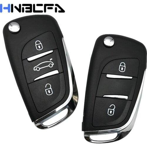 2 3 buttons Filp Folding Remote Car Key Shell Case For Peugeot 207 307 407 408 308 For Citroen C4 C2 HU83/VA2 Blade CE0536