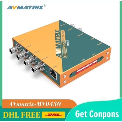 AVmatrix-MV0430 3G-SDI Scaling Converter Multiviewer for SDI Monitor 4 channel SDI multiviewer scaler Signal Converter