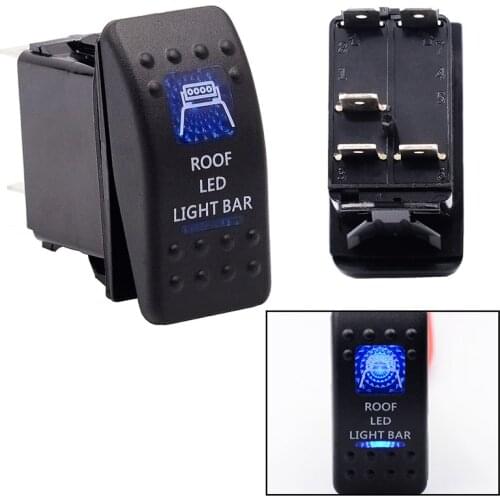 Car, RV, boat, and yacht modification switch, boat-shaped rocker switch/roof light, work light, zombie light pattern