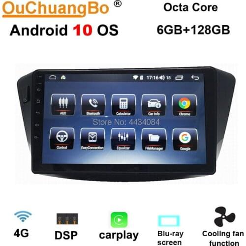 Ouchuangbo 9 inch car multimedia navi gps radio for JAC J6 M2 support split screen DSP carplay 8 core 4GB+64GB android 10.0 OS