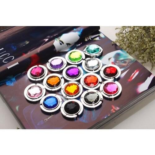 Free shipping DHL 500PCS Blank DIY Foldable Handbag Hanger Bag Purse Hanger folding Hook Holder for Restaurant Table