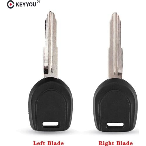 KEYYOU 100X Transponder Car Key Shell Case For MITSUBISHI Colt Lancer Mirage Outlander Pajero Remote Key Left/Right Blade