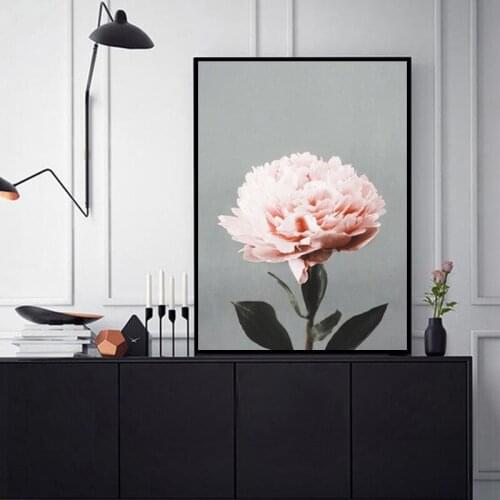 Flowers Wall Art Posters and Prints Texture PEONY Picture for Living Room Wall Decorative Home Decor Classic Canvas Painting