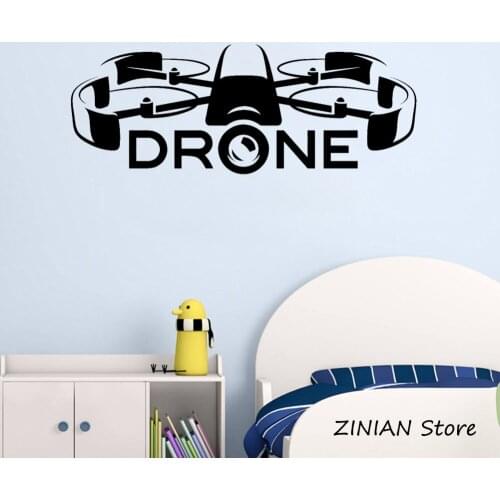 Drone Racing UAV Wall Sticker Home Decor Living Room Bedroom Newest Technologies Stickers Removable Wall Decals Boys Room Z100