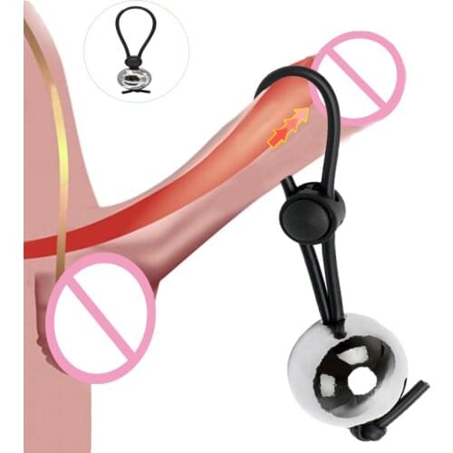 Stainless Steel Gravity Metal Balls Penis Erection Extender Weight Stretcher Cock Cock Ring Male Chastity Device Sex Toys