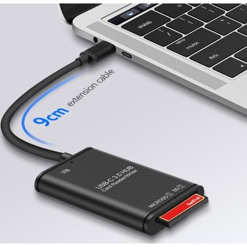 Type c card reader to read camera SD card TF card Huawei matebook13/14/x pro glory computer USB3.0 high-speed card reader USB-C