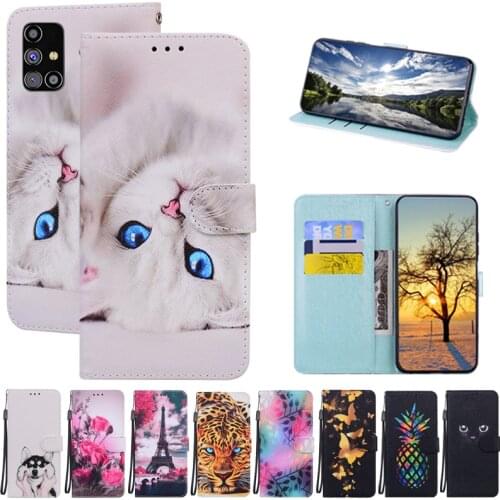 Leather case For Samsung M31 Flip back Cover Samsung M31S Phone Case on For Samsung Galaxy M31 M315F M 31S Wallet Case Coque