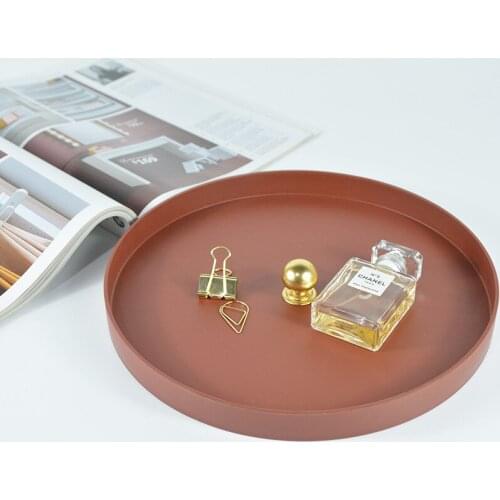 Creative Round Portable Tray Porch Cosmetics Sundry Desktop Disc Storage Plate