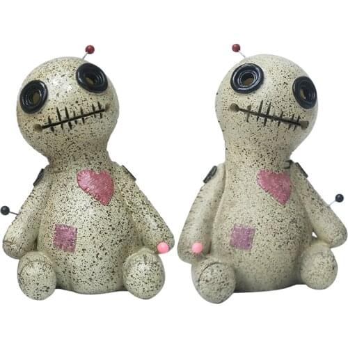 Voodoo Doll Cartoon Sprayable Voodoo Doll Cone Incense Burner Resin Censer Cursed Dolls Home Decoration Toys