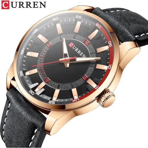 Watches Man CURREN Top Brand Fashion Strap Quartz Wristwatch For Men 2021 Waterproof Clock Male Casual Leather