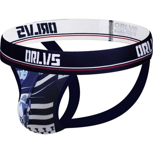 ORLVS Mens Underwear Sexy Srting Men Briefs Jockstrap Pouch Cuecas Man Cotton Panties Thongs Mesh Underpants Gay Slip Homme