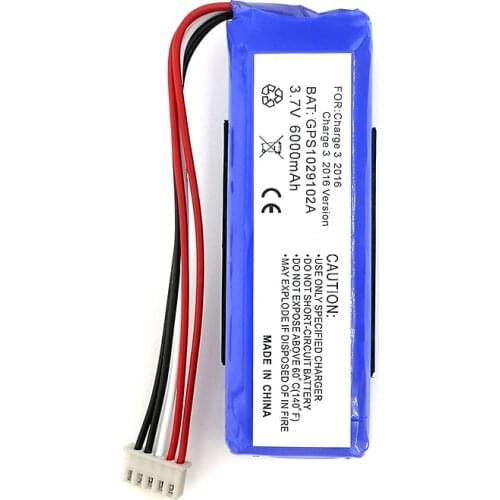 New 6000mAh GSP1029102A Battery For JBL Charge 3 2016 Version Latest Production High Quality Battery 3.7V+Home Delivery