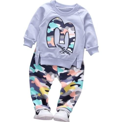 New Spring Autumn Baby Boys Girls Clothes Suit Children Cotton T Shirt Pants 2 Piece Set Toddler Fashion Costume Kids Tracksuits