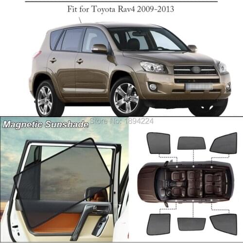Car Full Side Windows Magnetic Sun Shade UV Protection Ray Blocking Mesh Visor For Toyota RAV4 2009