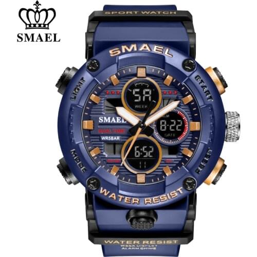 SMAEL Sport Watch Men Waterproof Wristwatch Alarm 8038 Mens Clock Digital Military Army Quartz Watches Male Relogio Masculino
