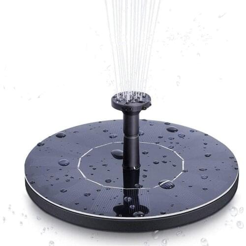 Solar Fountain Pump 1.4W Circle Garden Solar Water Pump for Fish tank,Birdbaths,Pond,Pool,Garden Decoration