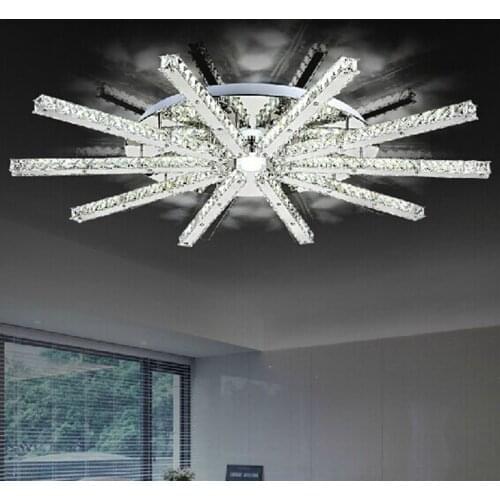 Modern crystal lights for sale brief led crystal ceiling light new design crystal lamps for home lustres de teto indoor lighting