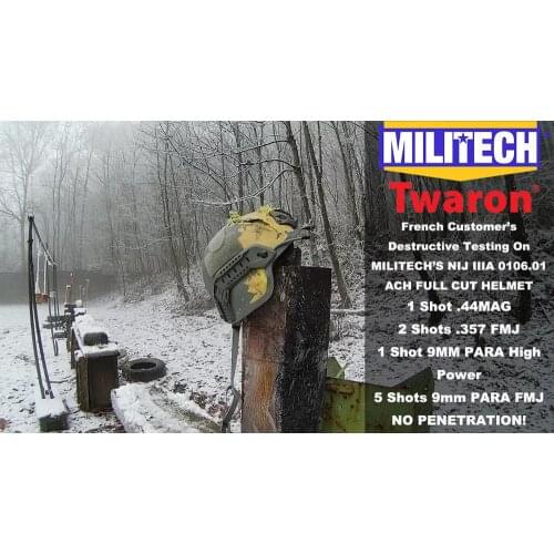 Testing Video--Militech NIJ IIIA MICH Helmet French Customers Destructive Test Video