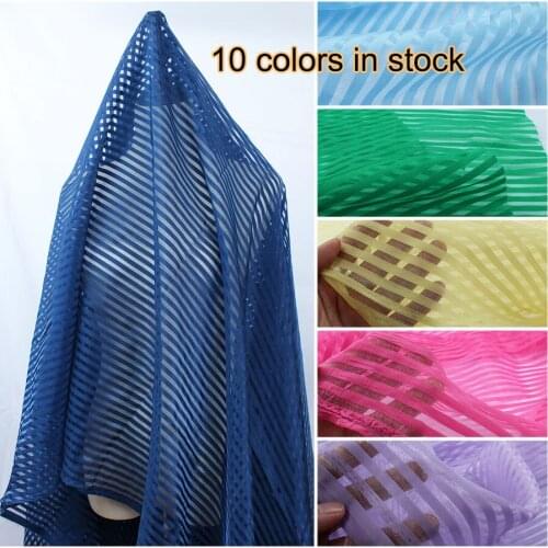 Vertical Stripes Organza Fabric for Dress Making 150x50cm - sold by the half meter