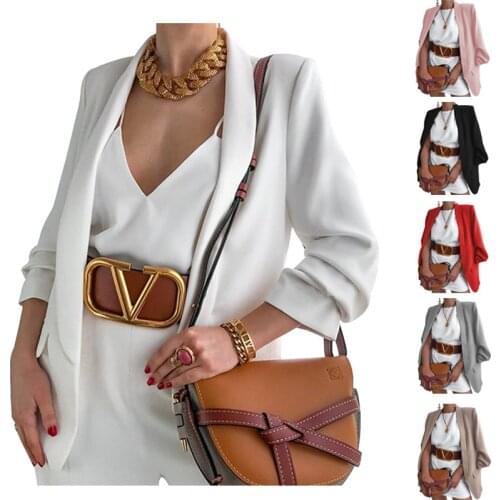 Women Cardigan Jacket European and American Fashion Lapel Slim Cardigan Small Suit Casual Ladies Suit Tops Clothing