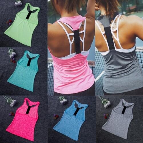Women Fitness Sports Fintess Tops Vest Sleeveless Summer Female Tops Shirt Solid Tank Top