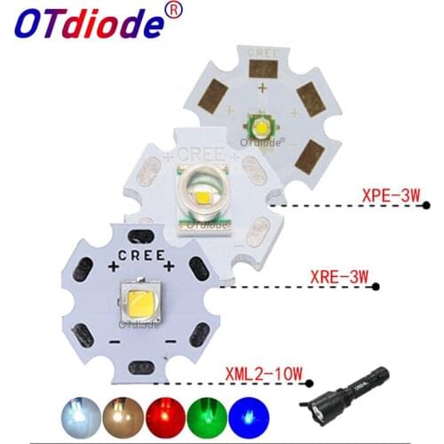 1pcs CREE XPG2 XML2 XM-L T6 XM-L2 / XP-E R3 / XR-E Q5 / XP-G2 R5 / XT-E R5 LED Flashlight light Bulb Chip With 20mm Base
