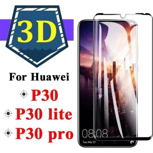 3D Curved full cover protective glass on for huawei p30 tempered p 30 lite pro huwai 30p 30lite 30pro huavei nova 4e protector