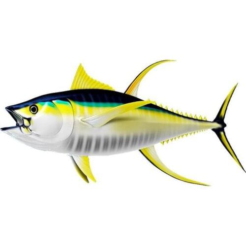 LLY-0653 Lifelikeness Car Stickers 3D Tunas modeling Decal PVC auto Sunscreen Waterproof Decoratio Exquisite Decals Accessories