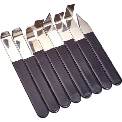 8 Pcs/Set Multipurpose Black Stainless Steel Repair Tools Painting Tools Potters Clay Tools DIY Tools Free Shipping