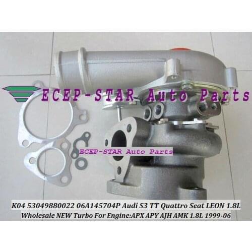 Free Ship K04 53049880022 53049700022 06A145704P 06A145704M Turbo Turbocharger For Audi S3 Qua-tro 1.8T 210HP TT AJH 99-06 225HP