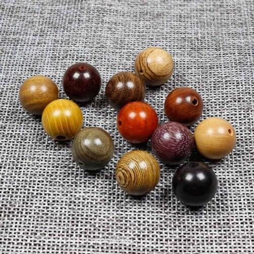 20pcs/lot 6-20mm Multi Size Natural Round Wood Beads High Quality Sandalwood/Ebony/Rosewood Spacer Beads DIY Jewelry Accessories