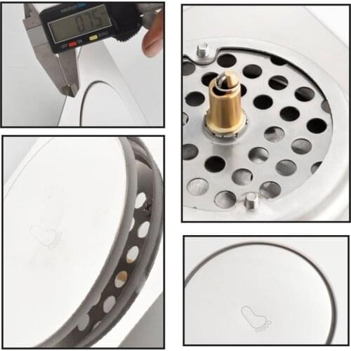 Stainless Steel Bouncing Floor Drain Sewer Anti-blocking Filter Shower Floor Cover Metal Anti-smell Pedal Bathroom can C