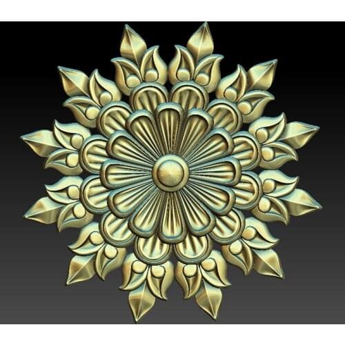 Flower 3d model relief for cnc carving engraving in STL file format artcam aspire