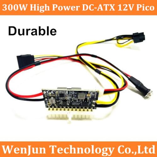 300W High Power DC 12V 6pin male / female input DC-ATX PSU Pico ATX Switch Mining PSU 24pin MINI ITX DC ATX PC Power Supply