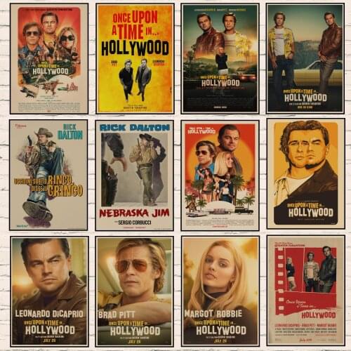 2019 New Movie Kraft Poster Once Upon A Time In Hollywood Art poster Vintage Wall Decor Pictures Quentin Tarantino Poster