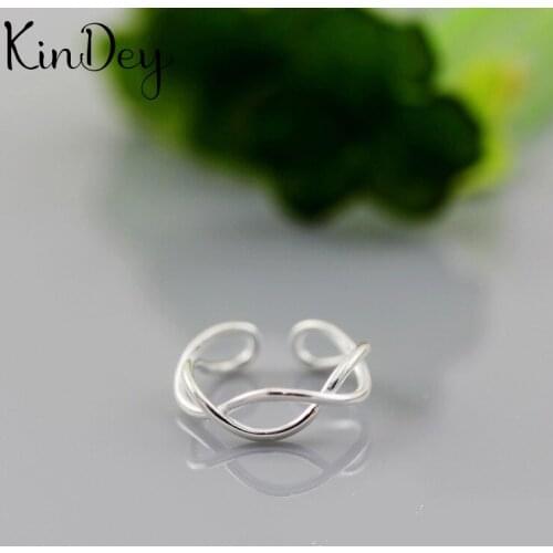 Kindey New Trendy Silver Color Cross Chains Rings For Women Wedding Men Jewelry Finger Rings Wholesale