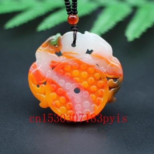 Chinese Natural Color Jade Pixiu Pendant Necklace Double-sided Hollow Carved Charm Jewelry Fashion Amulet Men Women Lucky Gifts
