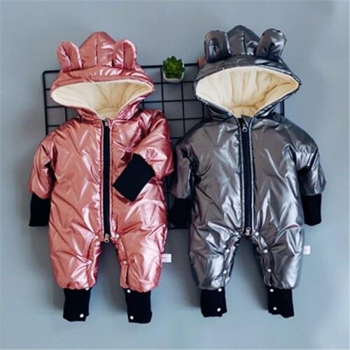Baby clothes boys and girls winter thickened one-piece baby clothes newborn free wash plus cotton clothes out romper romper