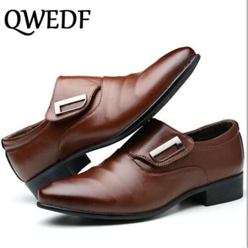 Mens Oxfords Dress Shoes Mens PU Leather Business Office Wedding Flats Man Casual Party Driving Shoes AA-104