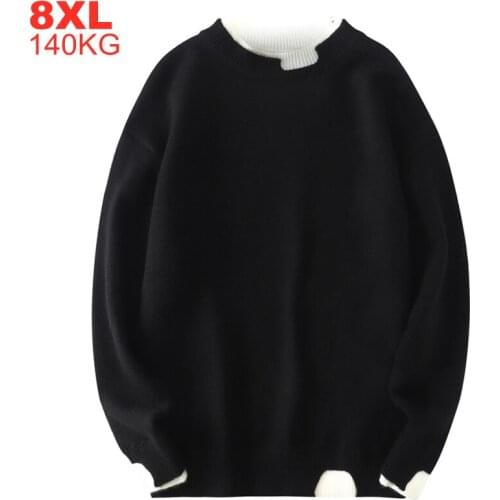 6xl 5xl Large Size 7xl 8xl Oversized Sweater Men Jumpers Streetwear Mens Sweaters Oversized Casual Knitted Winter Mens Pullover