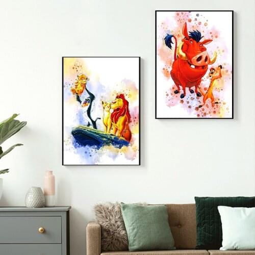 Disney Lion King Wall Art Poster and Print Canvas Painting Wall Art Picture for Living Room Childrens Room Home Decoration