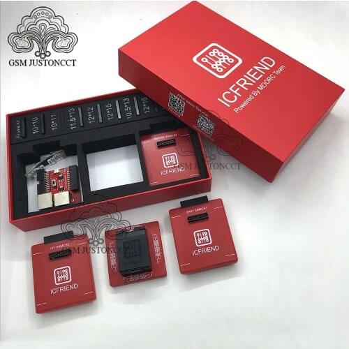 New ICFRIEND Emate box E-mate X EMMC BGA 13 IN 1 Support BGA100/136/168/153/169/162/186/221/529/254 for Easy jtag plus UFI box