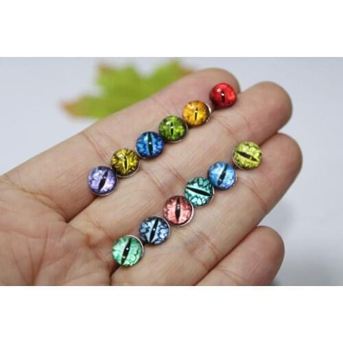 New arrvial--10pairs/lot 8mm/10mm/12mm/15mm/16mm mix color half round glass cat eyes with pin for plush doll--size option