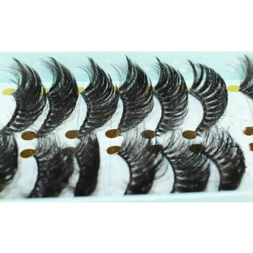 NEW 10Pairs 3D Mink Hair False Eyelashes Criss-cross Fluffy Eyelashes Extension Natural Long Eye Makeup Eylash Extension Tool