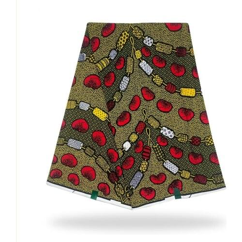 New Nigerian African Wax Fabrics 100% Cotton 6yards Ankara High Quality Original Pagne Veritable Material Loincloth YG816-14